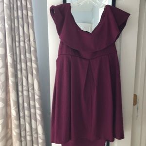 ASOS off the shoulder cocktail dress sz 18